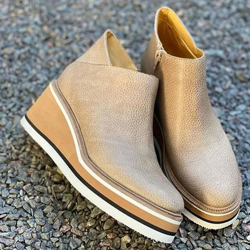 Women's Wedge Ankle Boots, All-Day Comfort Platform