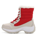 Women's Non-Slip Snow Boots, Quilted Lace-Up Hiking Style 12