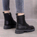 Sturdy Fur Lined Combat Boots for Women 4