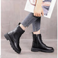 Sturdy Fur Lined Combat Boots for Women 3