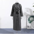 Lace-Up Double-Breasted Wool Overcoat for Women 3