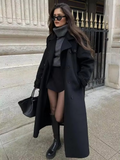 Belted Double-Breasted Wool Coat for Women 2