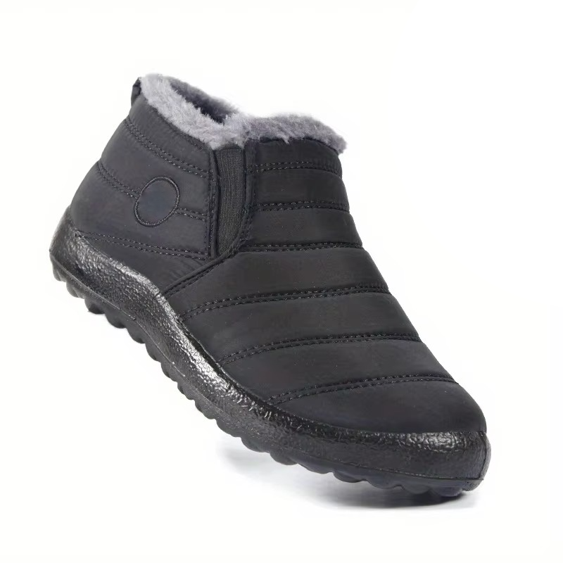 Women's Non-Slip Snow Boots, Waterproof Fur Lined Slip On