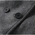 Lace-Up Double-Breasted Wool Overcoat for Women 5
