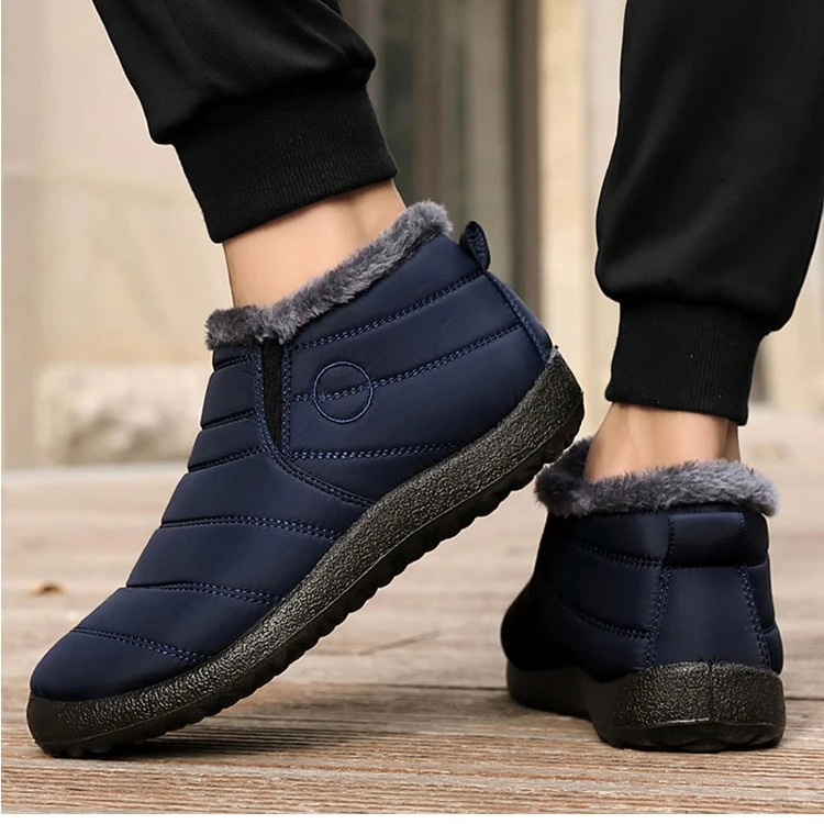 Women's Non-Slip Snow Boots, Waterproof Fur Lined Slip On