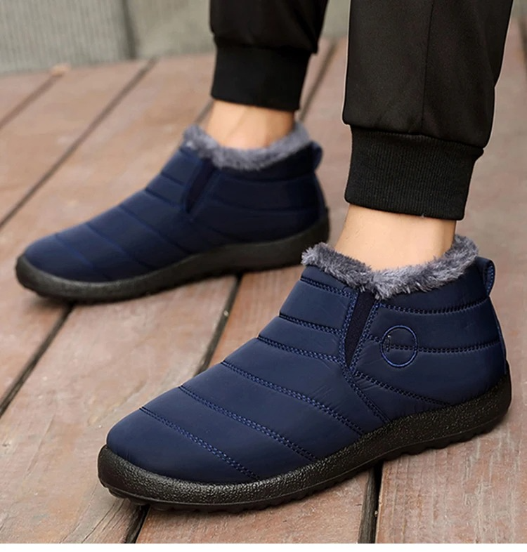 Women's Non-Slip Snow Boots, Waterproof Fur Lined Slip On