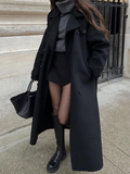 Belted Double-Breasted Wool Coat for Women 3