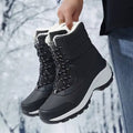 Women's Non-Slip Snow Boots, Quilted Lace-Up Hiking Style 8