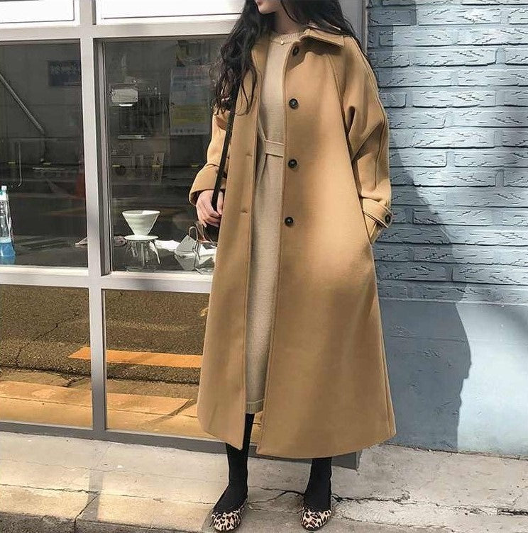 Women's Long Belted Coat, Tailored Winter Overcoat