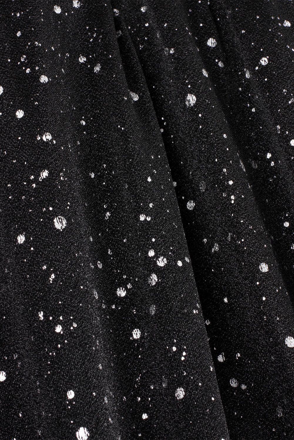 Women's Black Sequin Dress, Wrap V-Neck Long Sleeve Mini