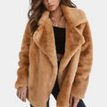 Wide Lapel Oversized Teddy Coat for Women 2