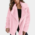 Wide Lapel Oversized Teddy Coat for Women 4