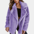 Wide Lapel Oversized Teddy Coat for Women 5