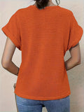 Svea | Chic Women's Crochet Knit Short Sleeve Top 4