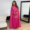 Women's Cape Maxi Dress Wedding Guest Formal 2