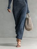 Slim Fit Hooded Knitted Maxi Dress for Women 3