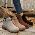 Gianna | Buckle Strap Block Heel Chelsea Boots for Women 1