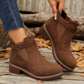 Gianna | Buckle Strap Block Heel Chelsea Boots for Women 3