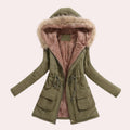 Hannah | Parka Jacket with Hood and Faux Fur Trim for Women 1