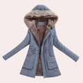 Hannah | Parka Jacket with Hood and Faux Fur Trim for Women 4