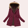 Hannah | Parka Jacket with Hood and Faux Fur Trim for Women 6