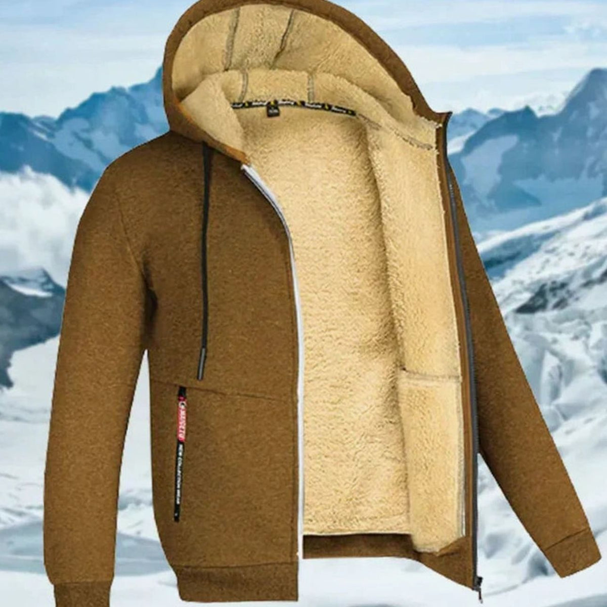Tobias | Fleece-Lined Hooded Zip-Up Winter Jacket for Men