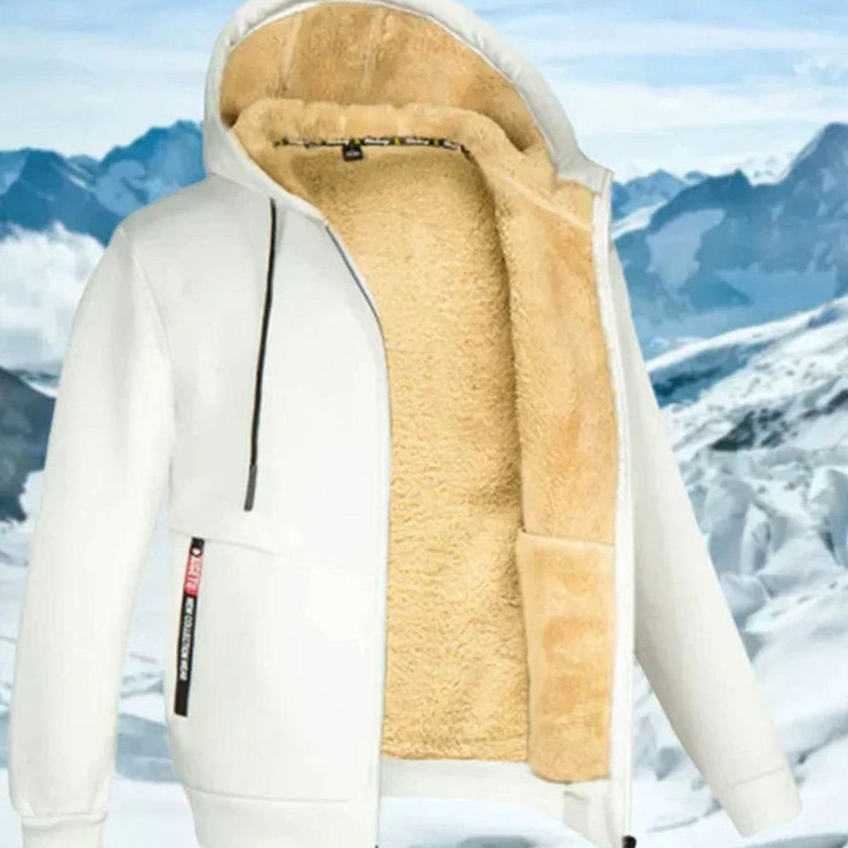 Tobias | Fleece-Lined Hooded Zip-Up Winter Jacket for Men