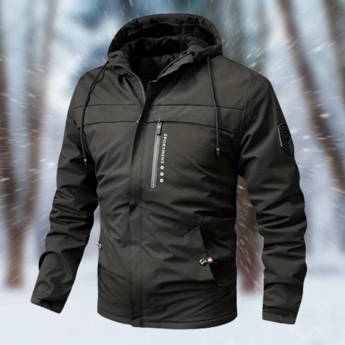 Moritz | Lined Hooded Water-Repellent Winter Jacket for Men