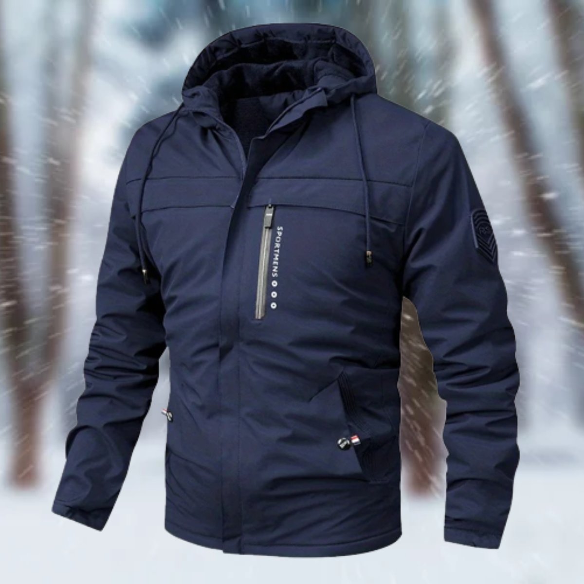 Moritz | Lined Hooded Water-Repellent Winter Jacket for Men