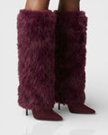 Faux Fur Knee High Boots for Women, Stiletto Heel 1