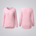Women's Fuzzy Jumper, Soft Crew Neck 1