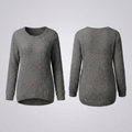 Women's Fuzzy Jumper, Soft Crew Neck 2