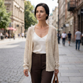 Elaria | Airy Women's Cropped Open Knit Cardigan 3
