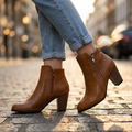Lenora | Perforated Leather Ankle Boots for Women 3
