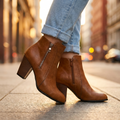 Lenora | Perforated Leather Ankle Boots for Women 2
