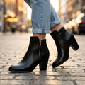 Lenora | Perforated Leather Ankle Boots for Women 4