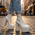 Aria | Platform Sock-Style Ankle Boots for Women 4