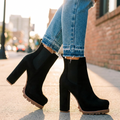Ivy | Suede Lugged Platform Ankle Boots for Women 3