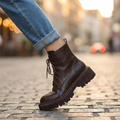 Marceline | Sheepskin Leather Lace-Up Ankle Boots for Women 2