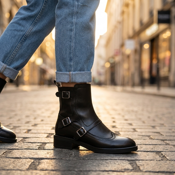 Marlena | Triple Buckle Chelsea Boots for Women