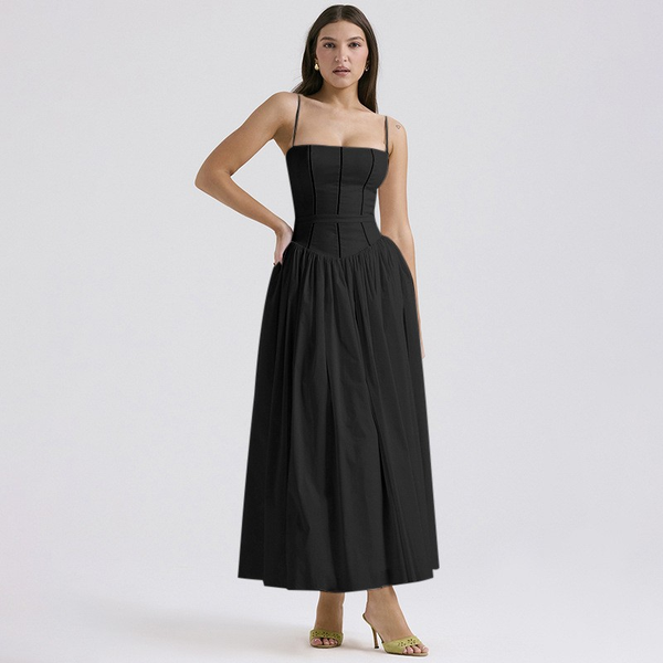 Women's Corset Midi Dress Wedding Guest Elegant Formal