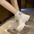 Structured Lace-Up Mid-Calf Boots for Women 2