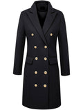Double-Breasted Midi Wool Peacoat for Women 3