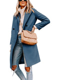 Notch Lapel Double-Breasted Wool Peacoat for Women 6