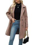 Mid-Length Double-Breasted Wool Coat for Women 4
