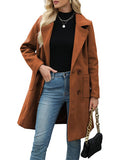 Mid-Length Double-Breasted Wool Coat for Women 1