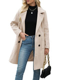 Mid-Length Double-Breasted Wool Coat for Women 5