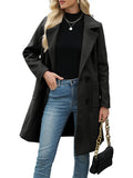 Mid-Length Double-Breasted Wool Coat for Women 3