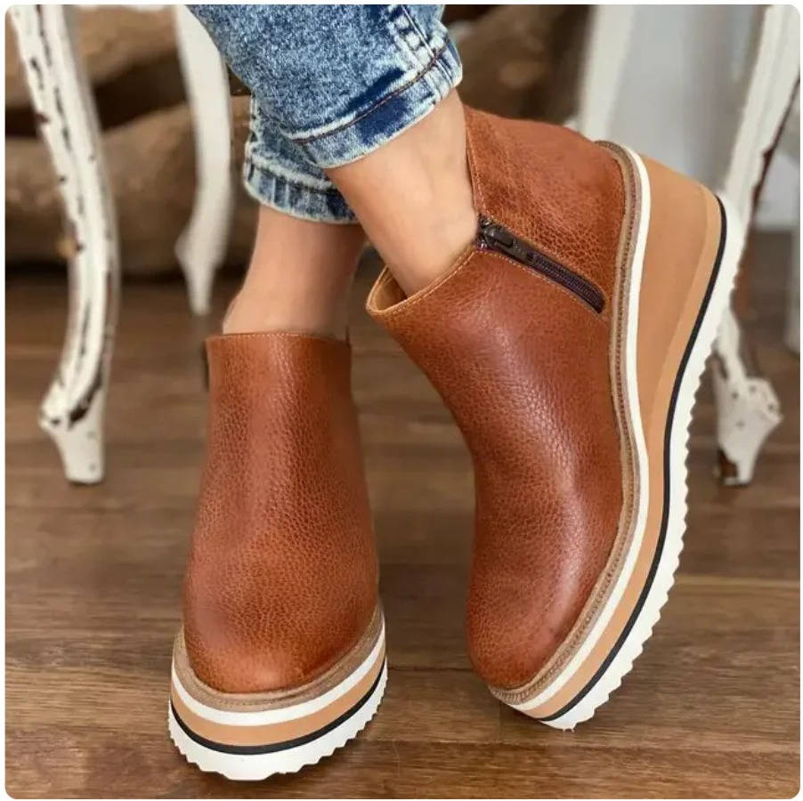 Women's Wedge Ankle Boots, All-Day Comfort Platform
