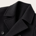 Wesley | Black Double-Breasted Peacoat for Men 3